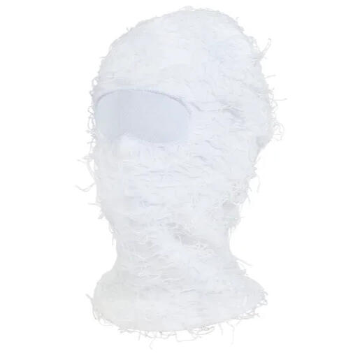 Distressed White Skimask